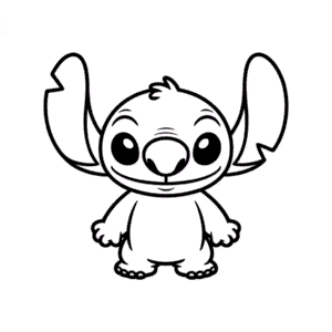 Rysunek Anioł z Kreskówki Stitch