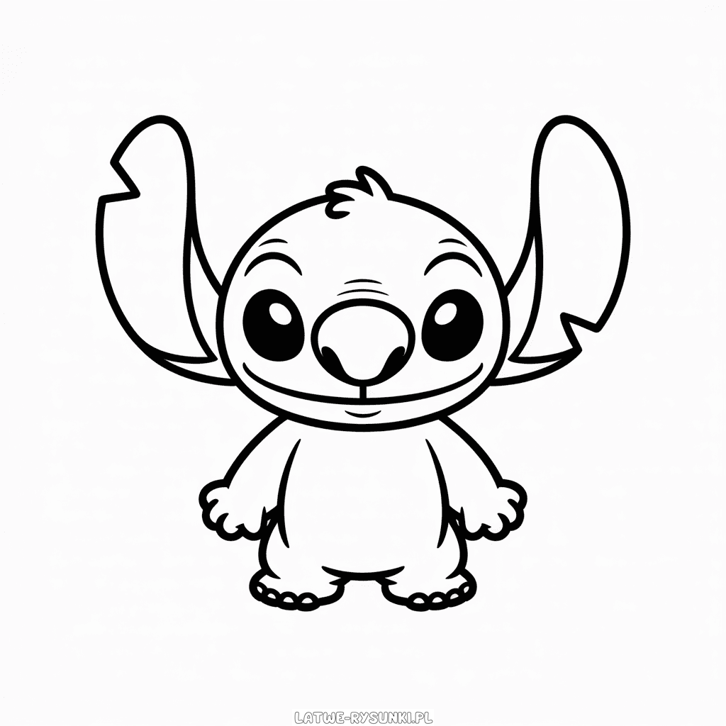 Rysunek Anioł z Kreskówki Stitch