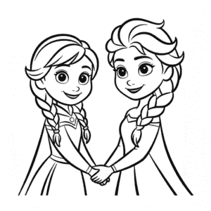 Rysunek Anna i Elsa Razem