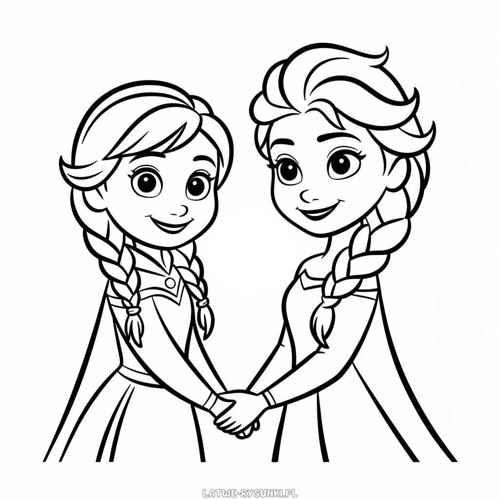 Rysunek Anna i Elsa Razem