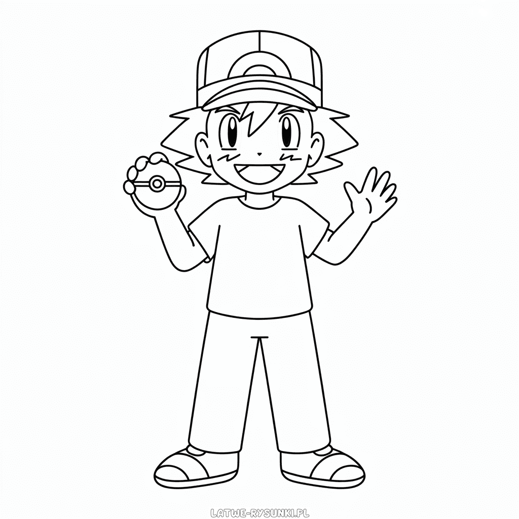 Rysunek Ash Ketchum Pokémon