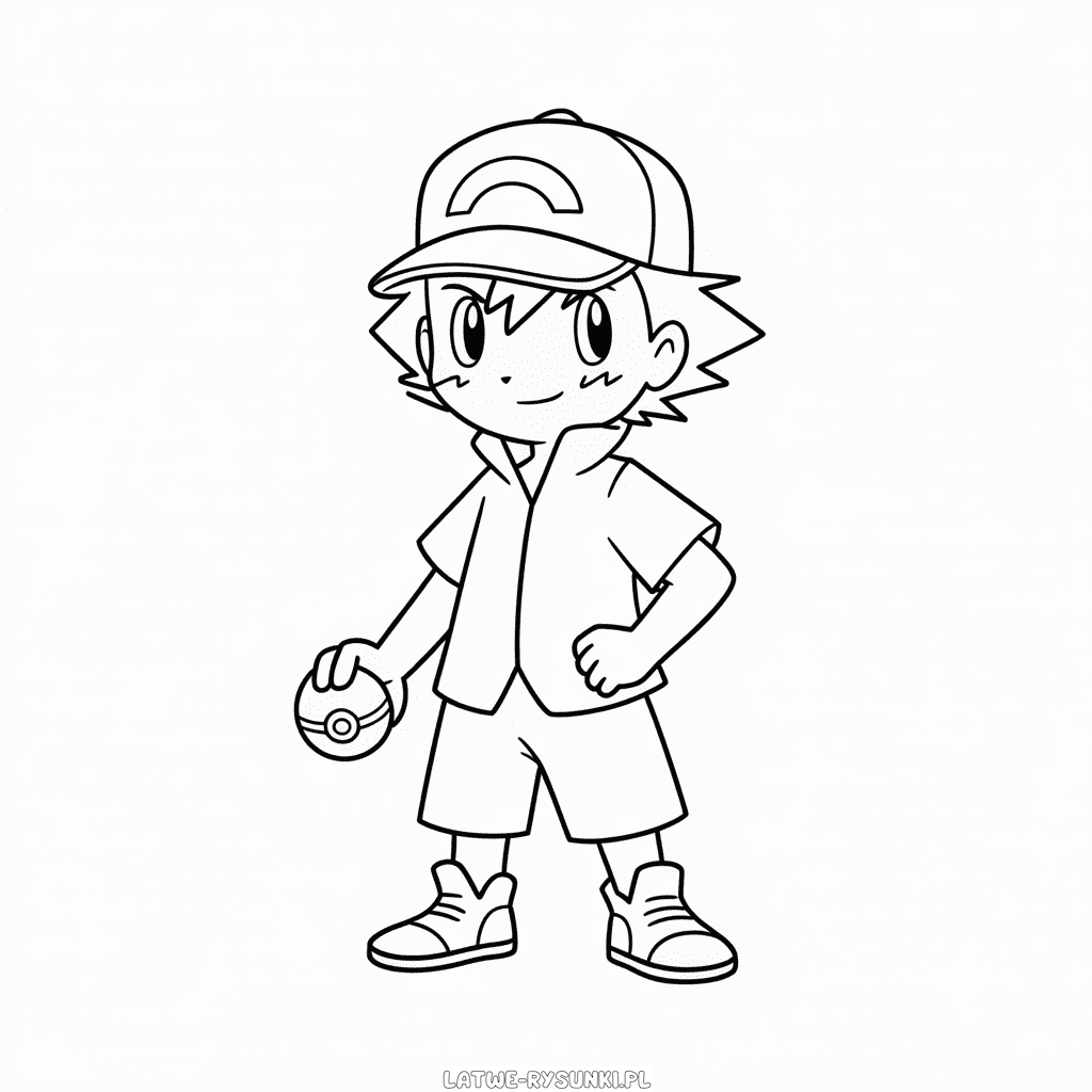 Rysunek Ash Mistrz Pokémonów