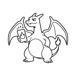 Rysunek Charizard gra w karty Pokémon
