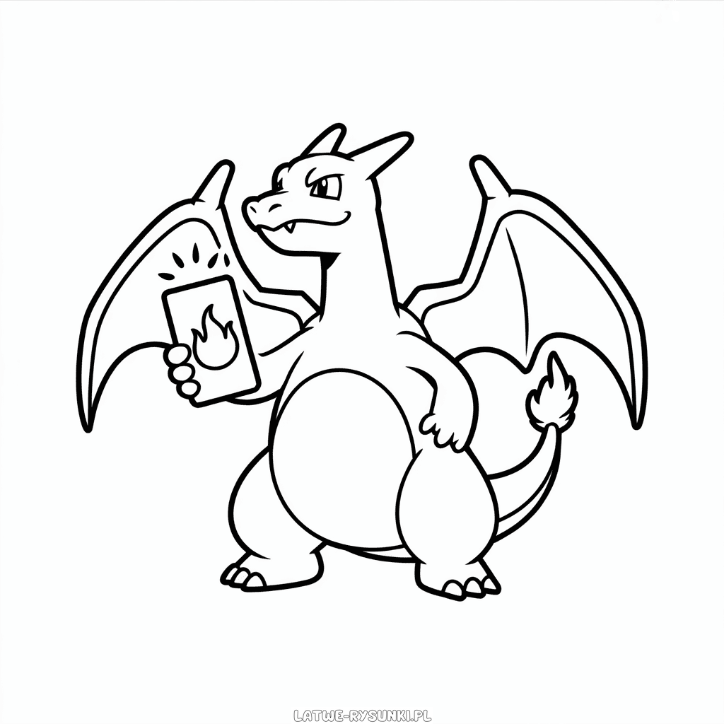 Rysunek Charizard gra w karty Pokémon