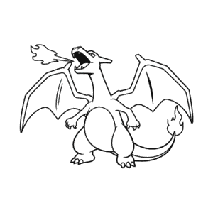 Rysunek Charizard Zdycha Ogniem