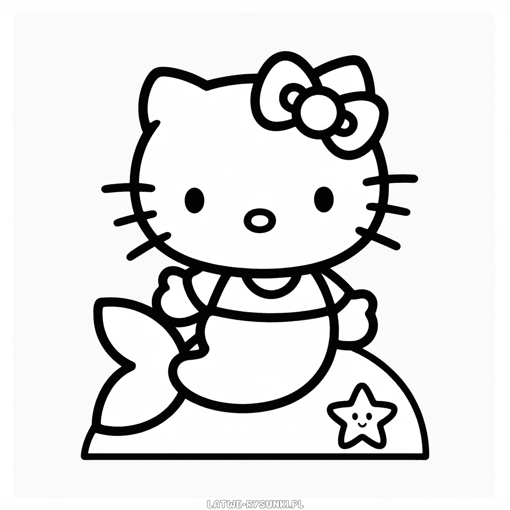 Rysunek Hello Kitty Syrenka