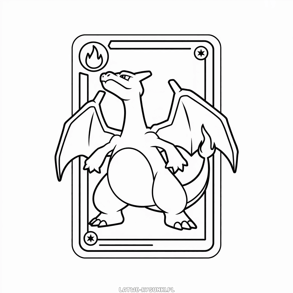 Rysunek Karta Pokémon Charizard
