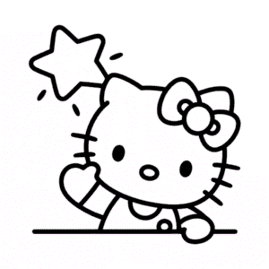 Rysunek Kreskówka Hello Kitty