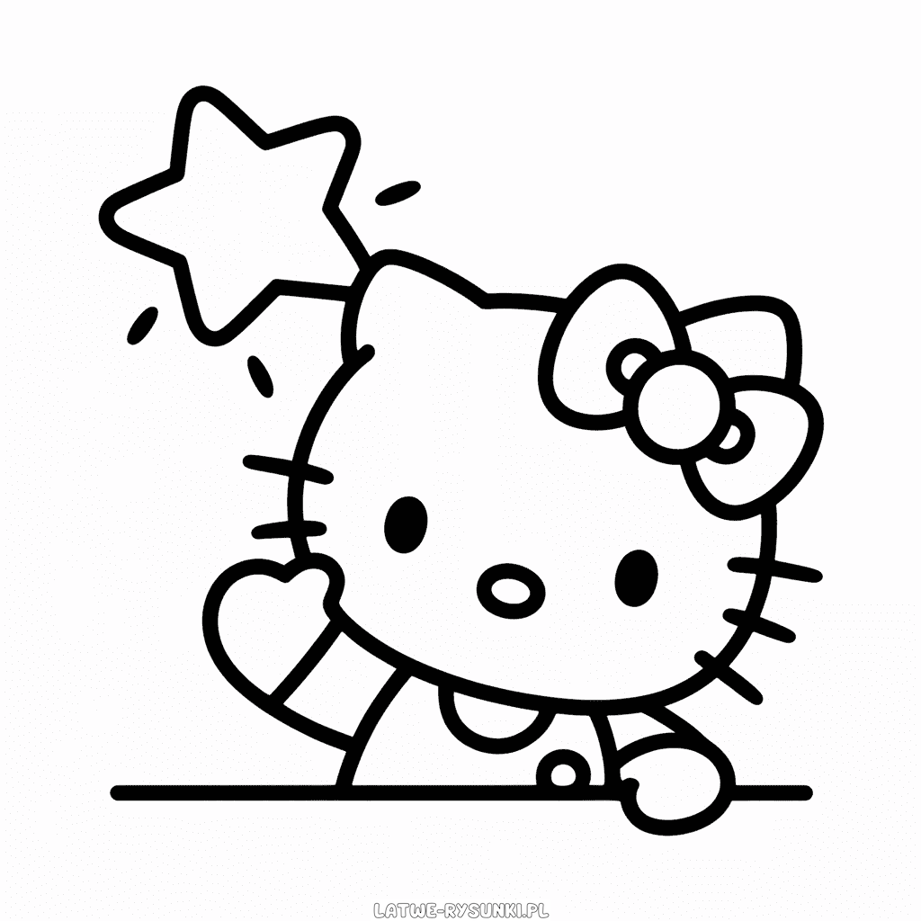 Rysunek Kreskówka Hello Kitty