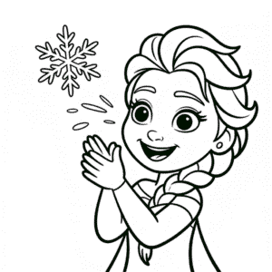 Rysunek Kreskówkowa Elsa