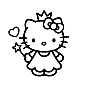 Rysunek Księżniczka Hello Kitty