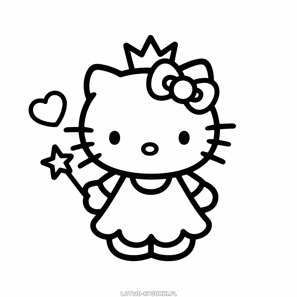 Rysunek Księżniczka Hello Kitty