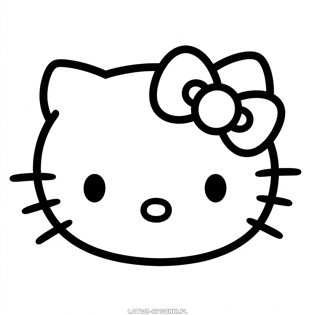 Rysunek Twarz Hello Kitty