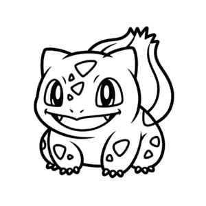 Rysunek Uroczy Bulbasaur Pokémon