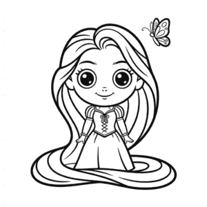 Rysunek Chibi Roszpunka