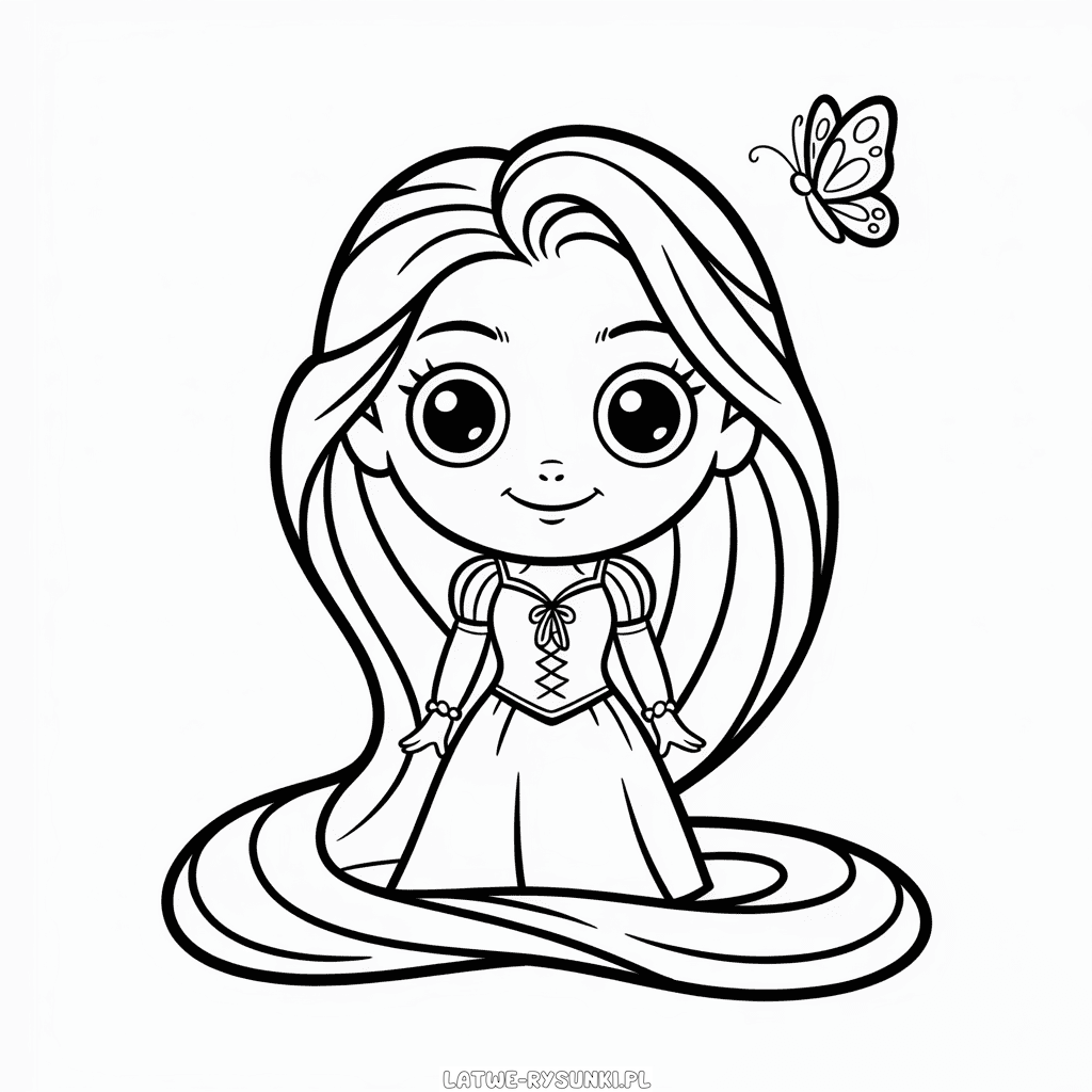Rysunek Chibi Roszpunka