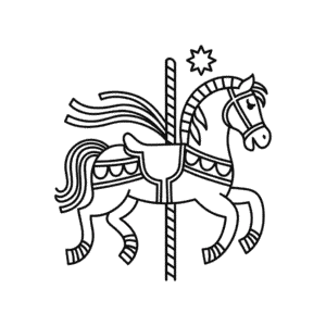 Rysunek Karuzelowy koń
