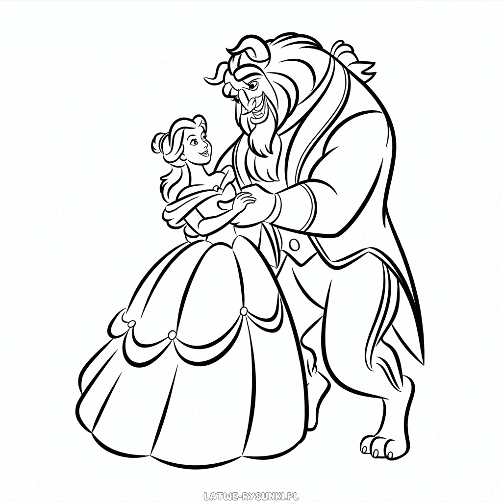 Rysunek Piękna i Bestia Disney