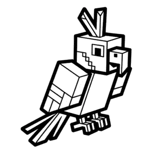 Rysunek Ptak z Minecrafta