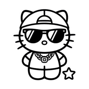Rysunek Gangster Hello Kitty