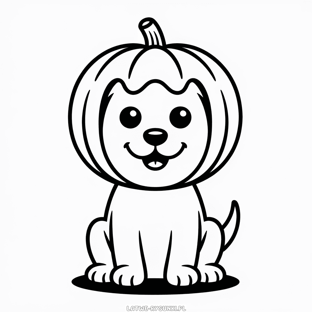 Rysunek Pies na Halloween