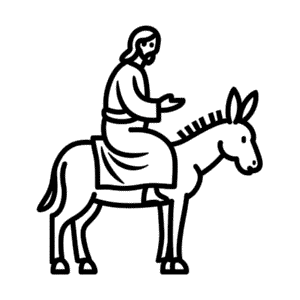 Rysunek Jezus na Osiołku