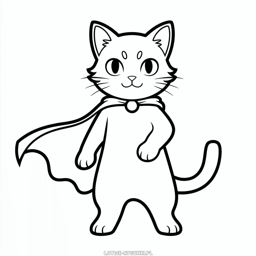 Rysunek Kot Wojownik z Anime