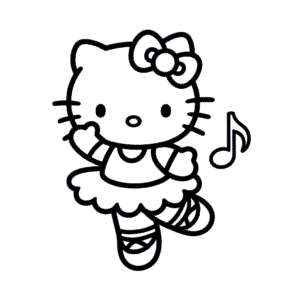 Rysunek Balerina Hello Kitty
