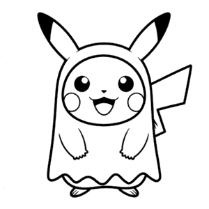 Rysunek Halloweenowy Pikachu