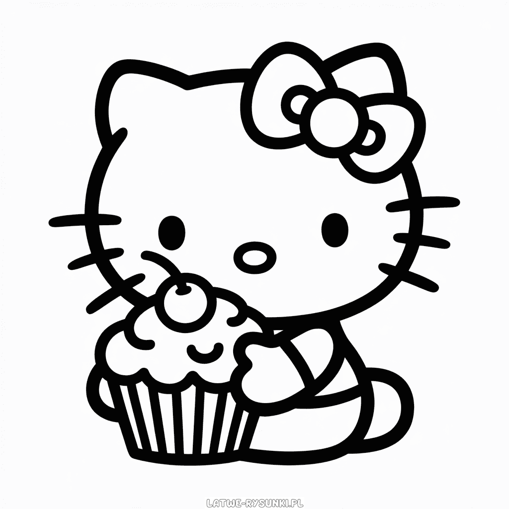 Rysunek Hello Kitty i Babeczka