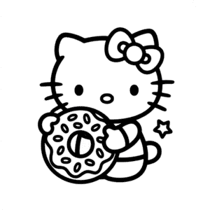 Rysunek Hello Kitty i Donut