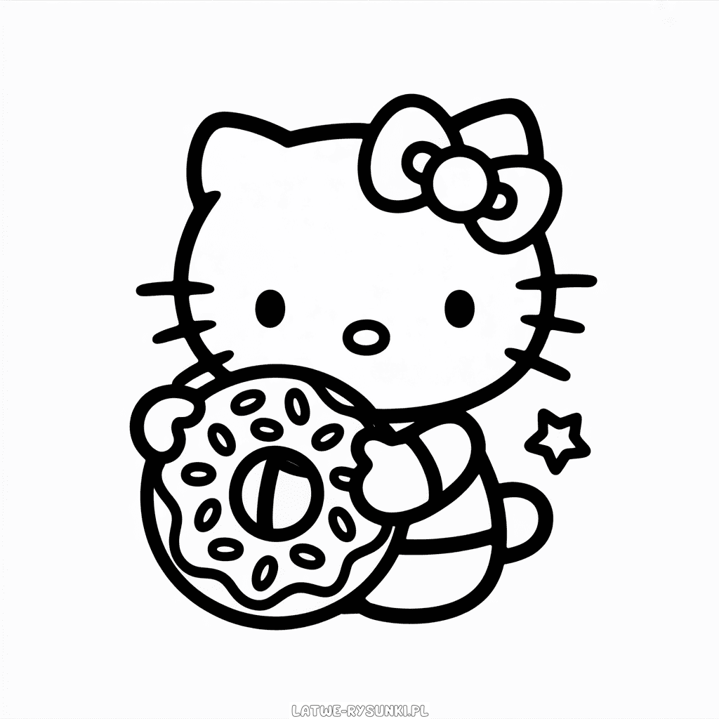 Rysunek Hello Kitty i Donut