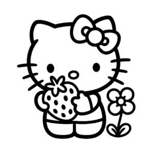 Rysunek Hello Kitty i Truskawka