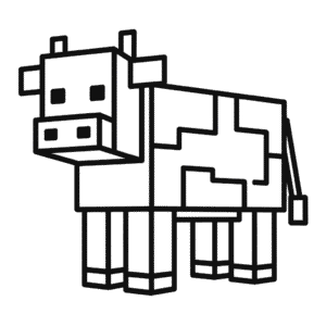 Rysunek Krowa z Minecraft