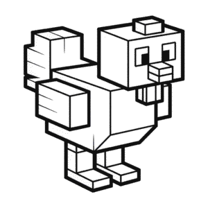 Rysunek Kurczak z Minecraft