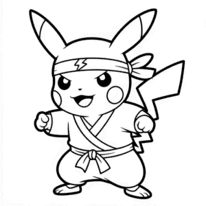 Rysunek Ninja Pikachu
