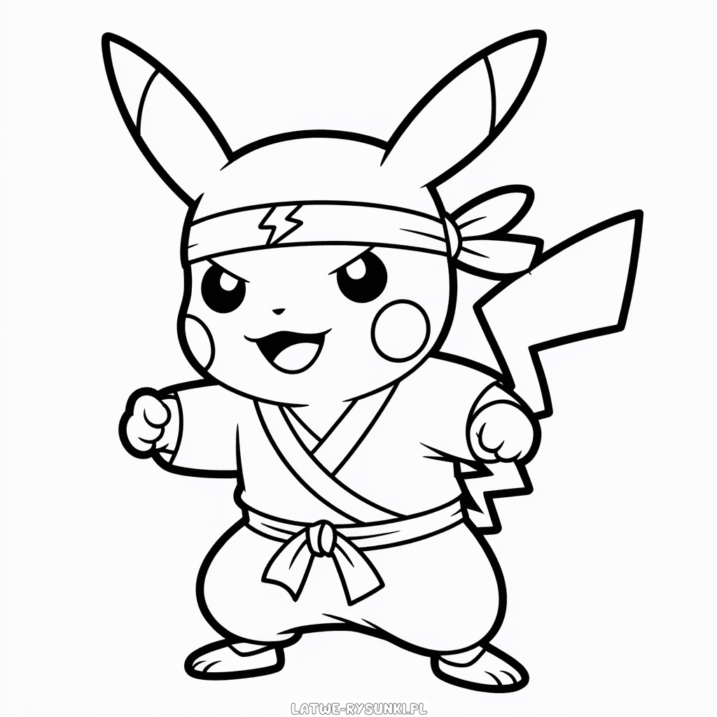 Rysunek Ninja Pikachu