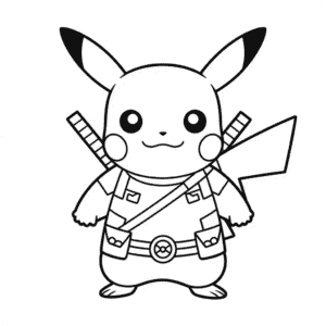 Rysunek Pikachu Deadpool