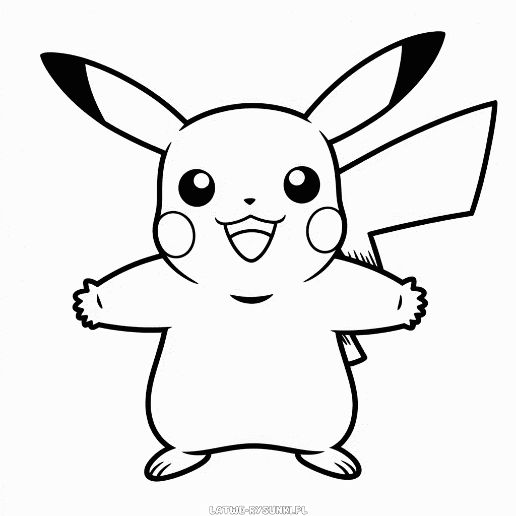 Rysunek Pikachu dla Dzieci