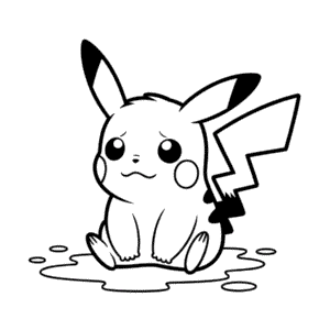 Rysunek Pikachu Płacze