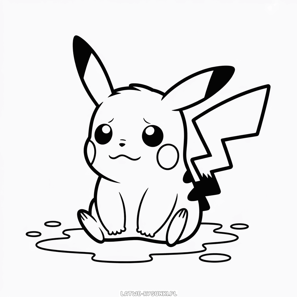 Rysunek Pikachu Płacze