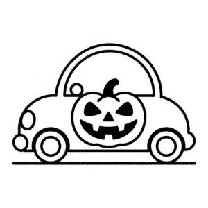 Rysunek Samochód na Halloween