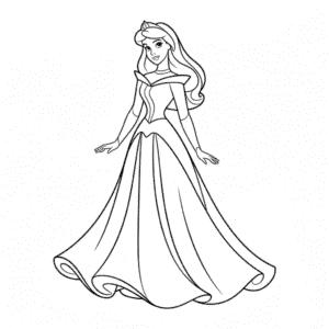 Rysunek Sukienka Disney Księżniczka