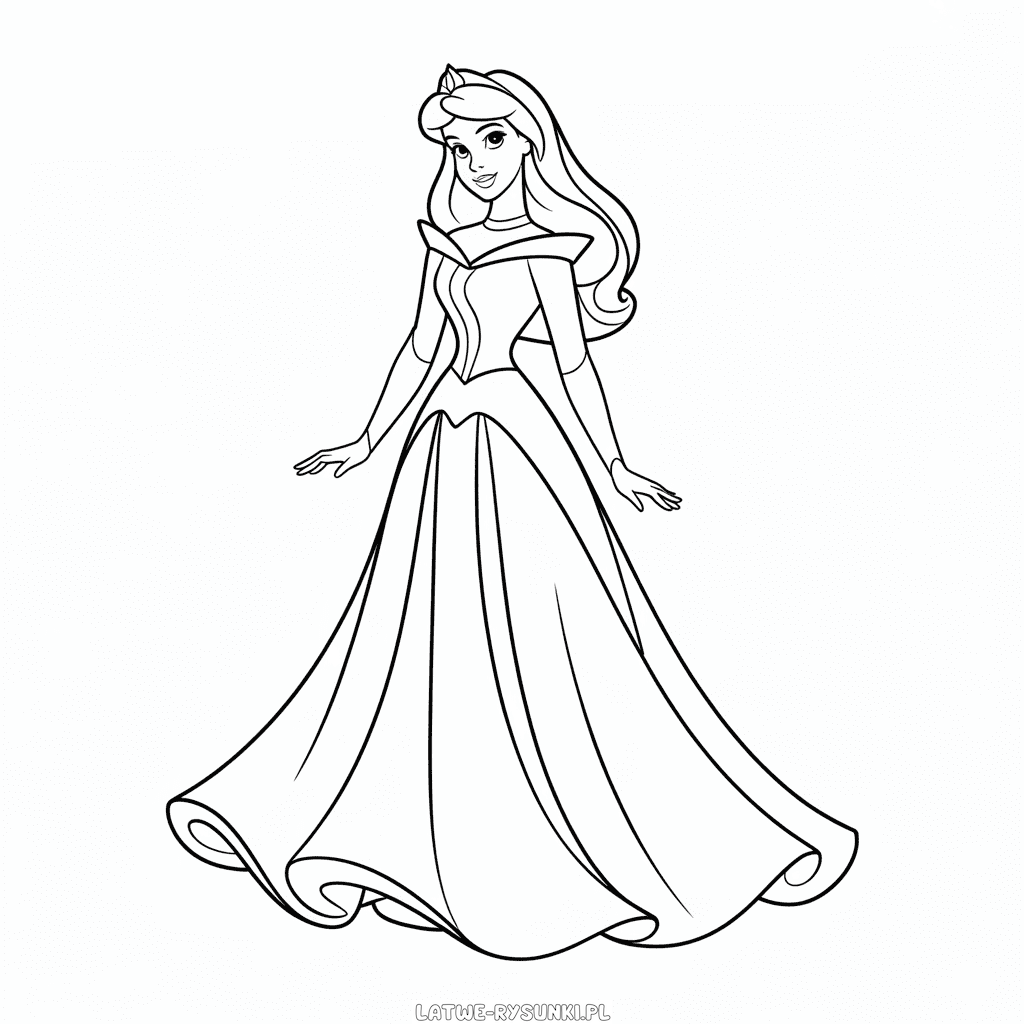 Rysunek Sukienka Disney Księżniczka