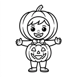 Rysunek Urocza Postać na Halloween
