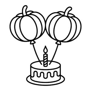 Rysunek Urodziny w Halloween