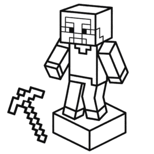 Rysunek 3D Minecraft
