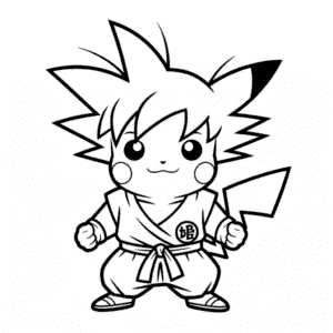 Rysunek Goku Pikachu