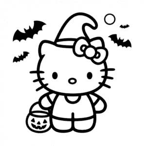 Rysunek Hello Kitty Halloween w Polsce