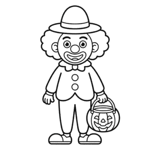 Rysunek Klaun na Halloween